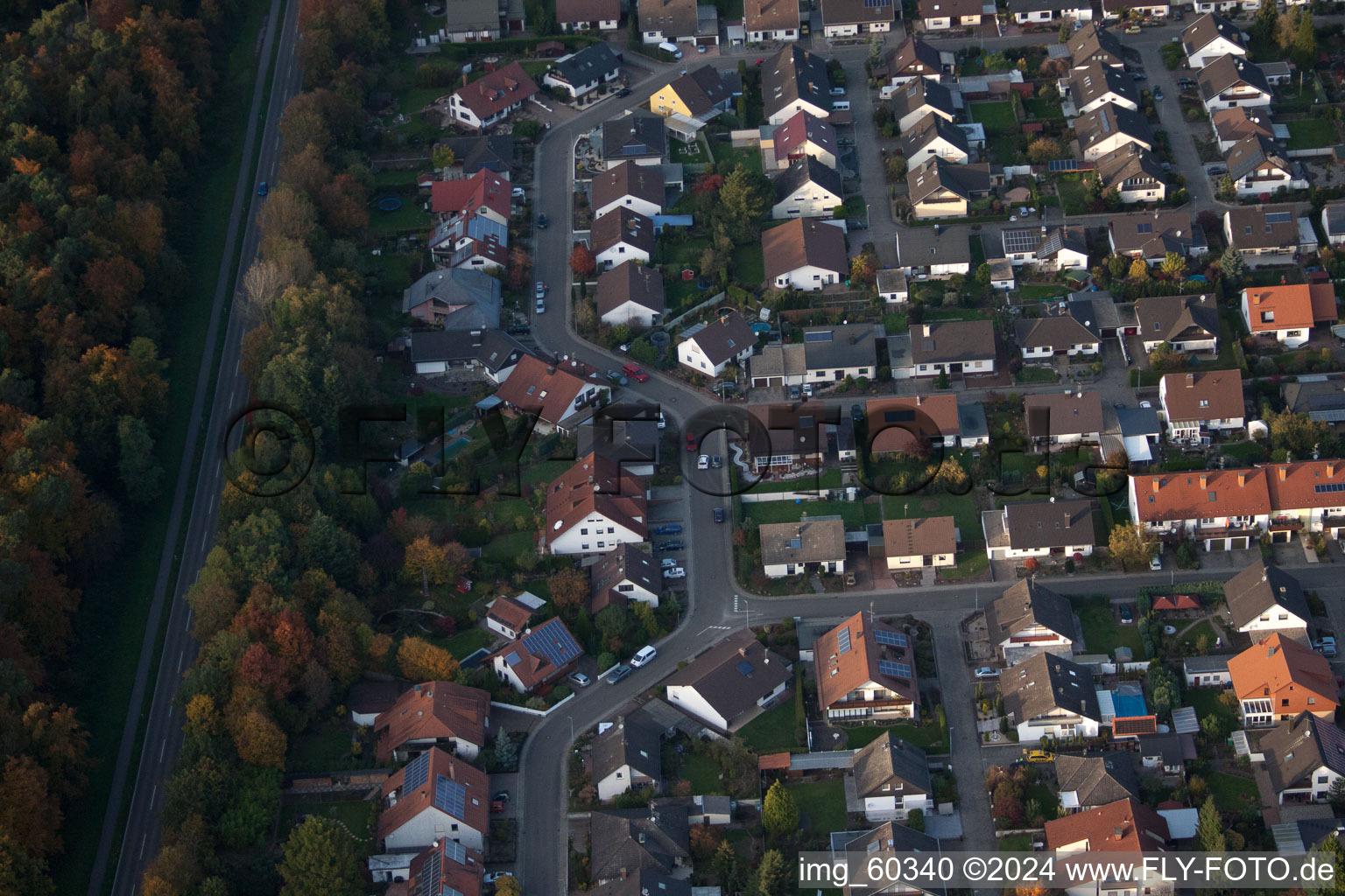 Enregistrement par drone de Rülzheim dans le département Rhénanie-Palatinat, Allemagne