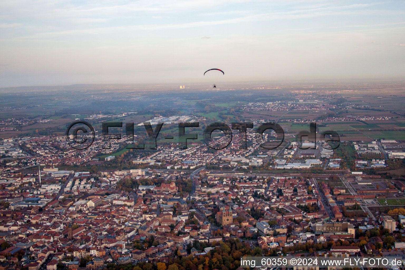 Landau in der Pfalz dans le département Rhénanie-Palatinat, Allemagne depuis l'avion