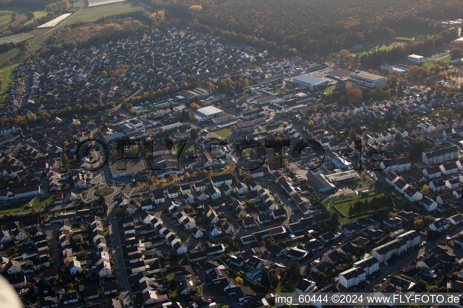 Vue aérienne de S à Rülzheim dans le département Rhénanie-Palatinat, Allemagne