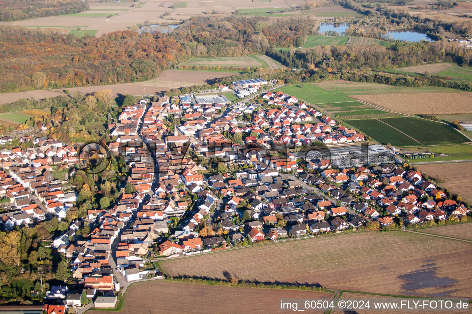 Vue aérienne de Nouveau quartier résidentiel d'un lotissement de maisons unifamiliales à Südring à Kuhardt dans le département Rhénanie-Palatinat, Allemagne