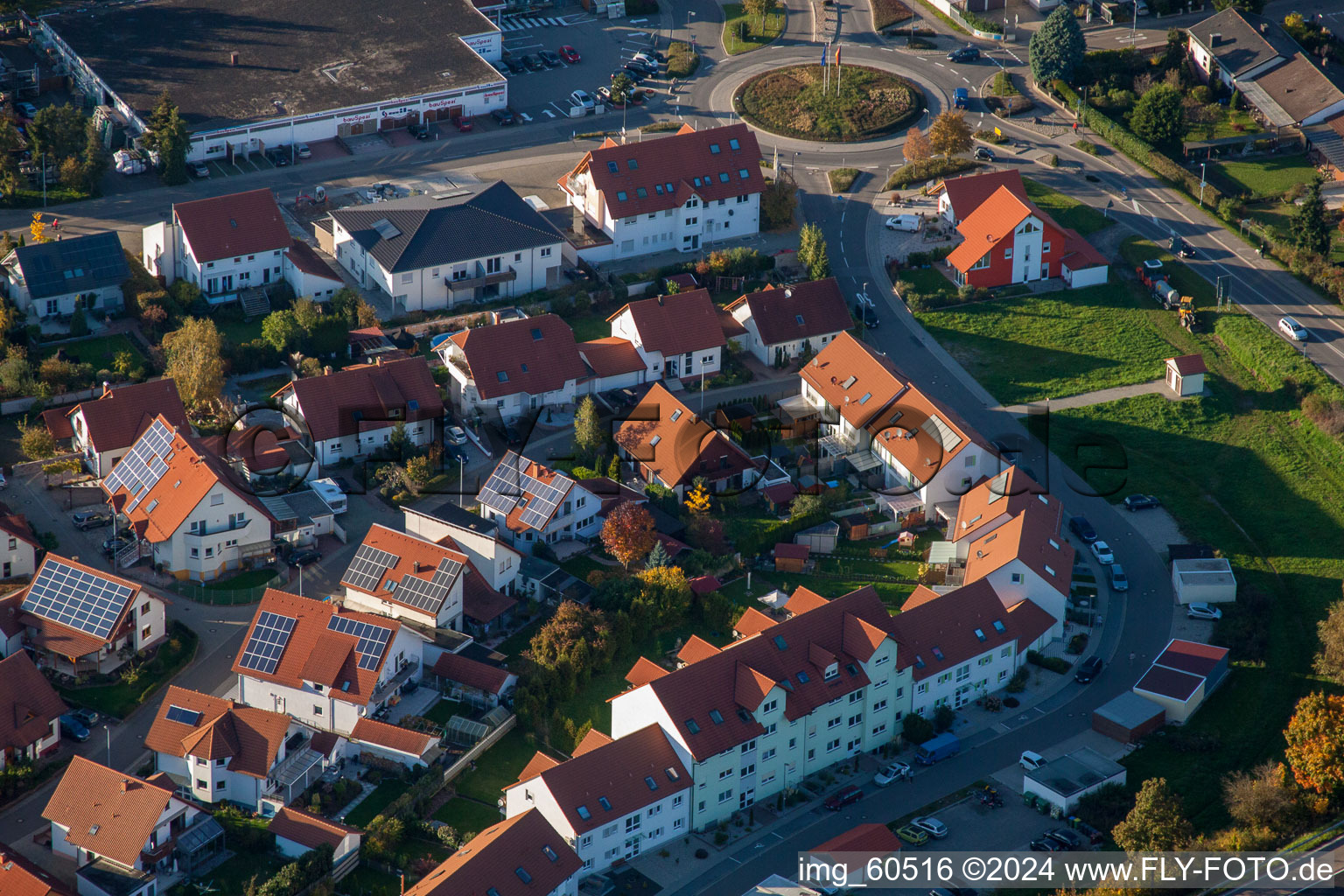 S à Rülzheim dans le département Rhénanie-Palatinat, Allemagne d'en haut