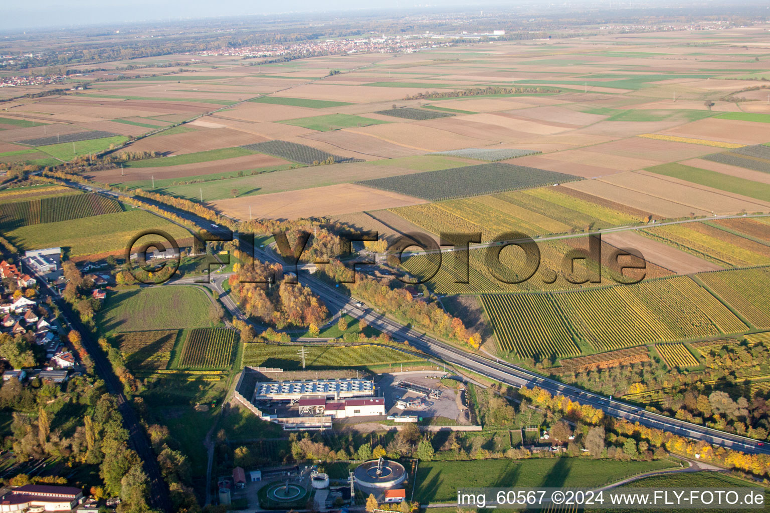 Vue oblique de Énergie géothermique à Insheim dans le département Rhénanie-Palatinat, Allemagne