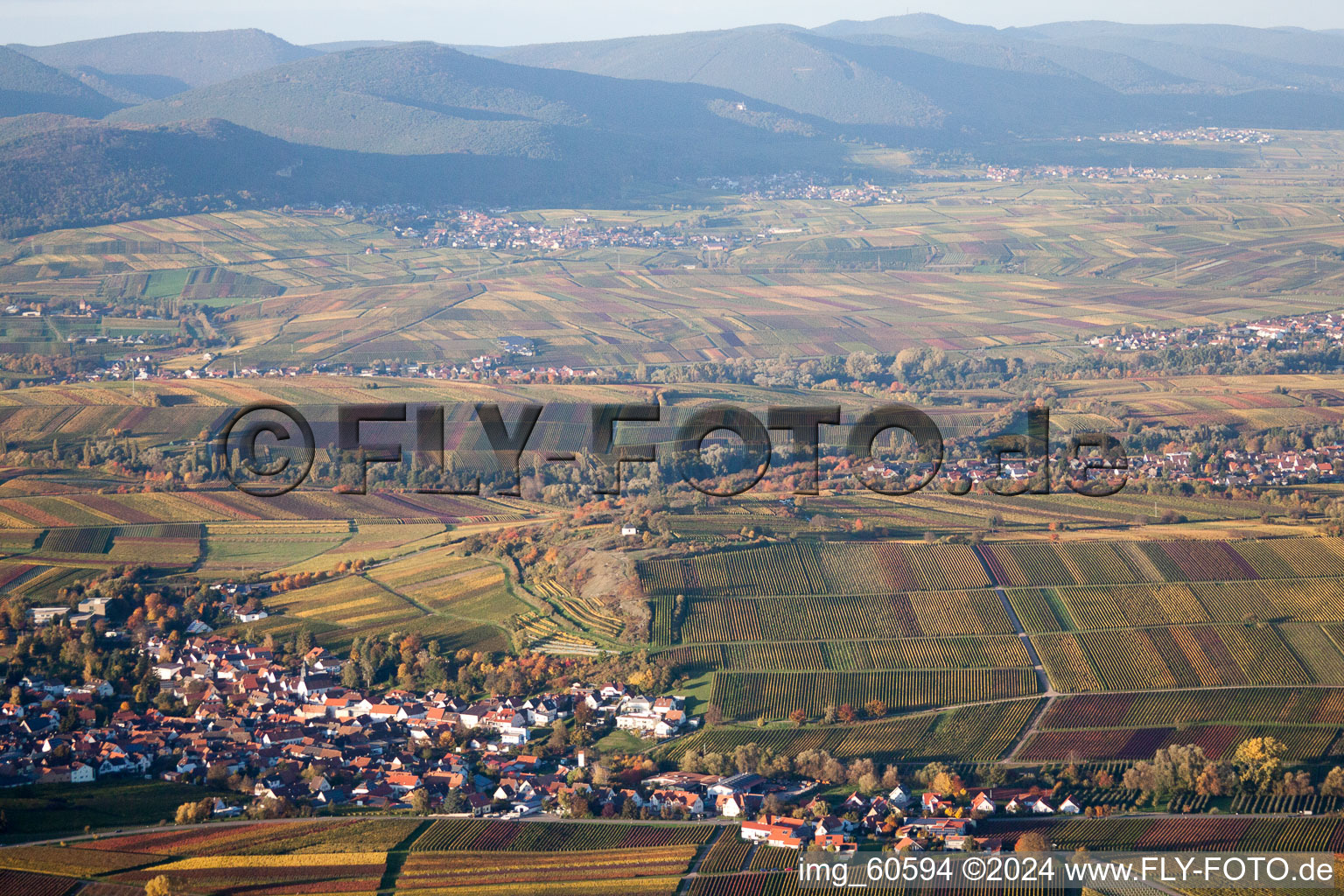 Petit kalmit à Ilbesheim bei Landau in der Pfalz dans le département Rhénanie-Palatinat, Allemagne vue d'en haut