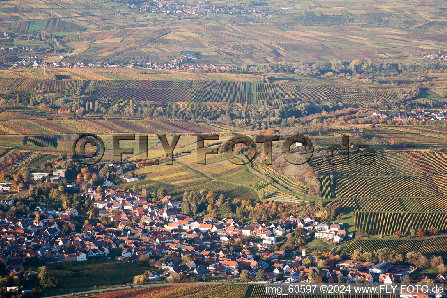 Petit kalmit à Ilbesheim bei Landau in der Pfalz dans le département Rhénanie-Palatinat, Allemagne vue du ciel