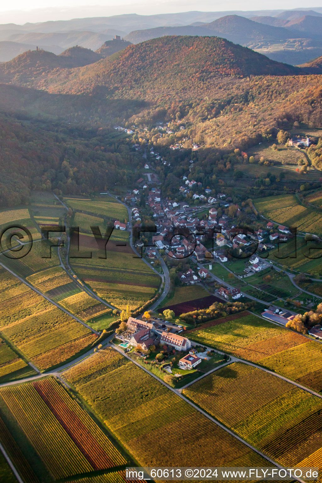 Leinsweiler mètre à Leinsweiler dans le département Rhénanie-Palatinat, Allemagne vue d'en haut