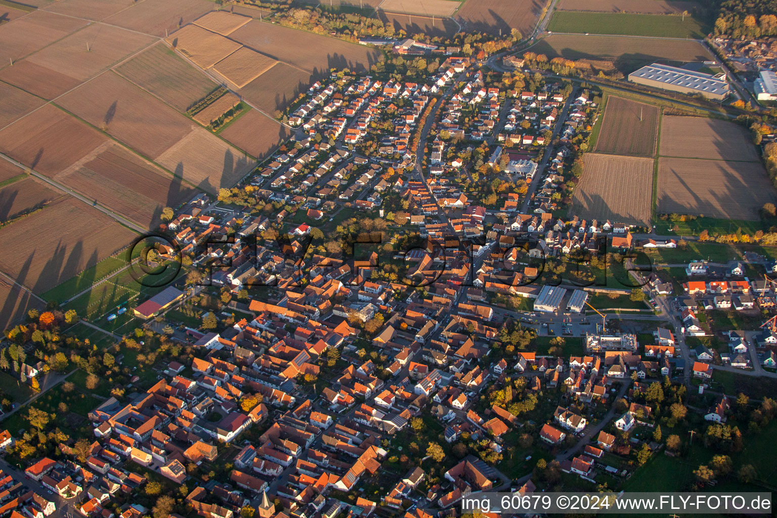 Rohrbach dans le département Rhénanie-Palatinat, Allemagne vue du ciel