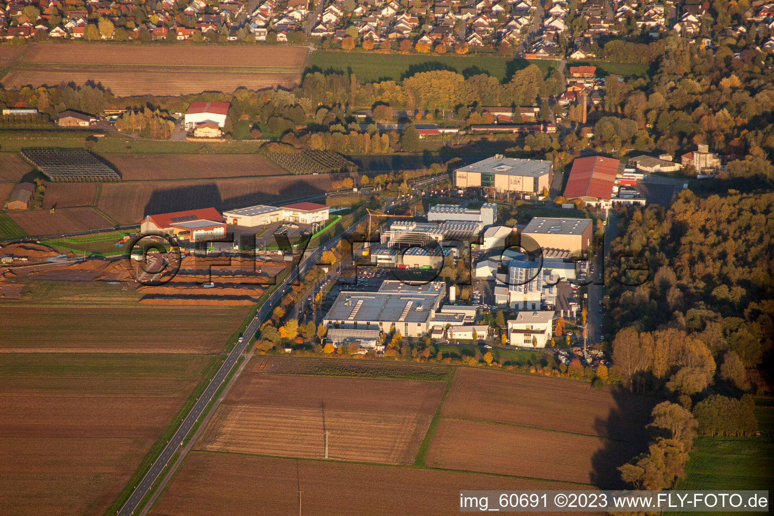 Photographie aérienne de Zone industrielle W à le quartier Herxheim in Herxheim bei Landau dans le département Rhénanie-Palatinat, Allemagne