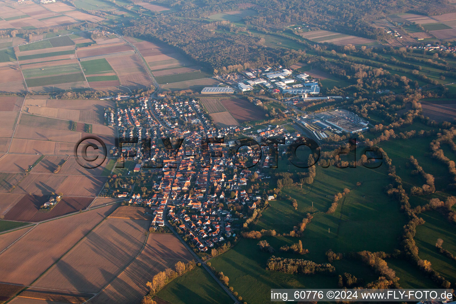 Rohrbach dans le département Rhénanie-Palatinat, Allemagne d'en haut