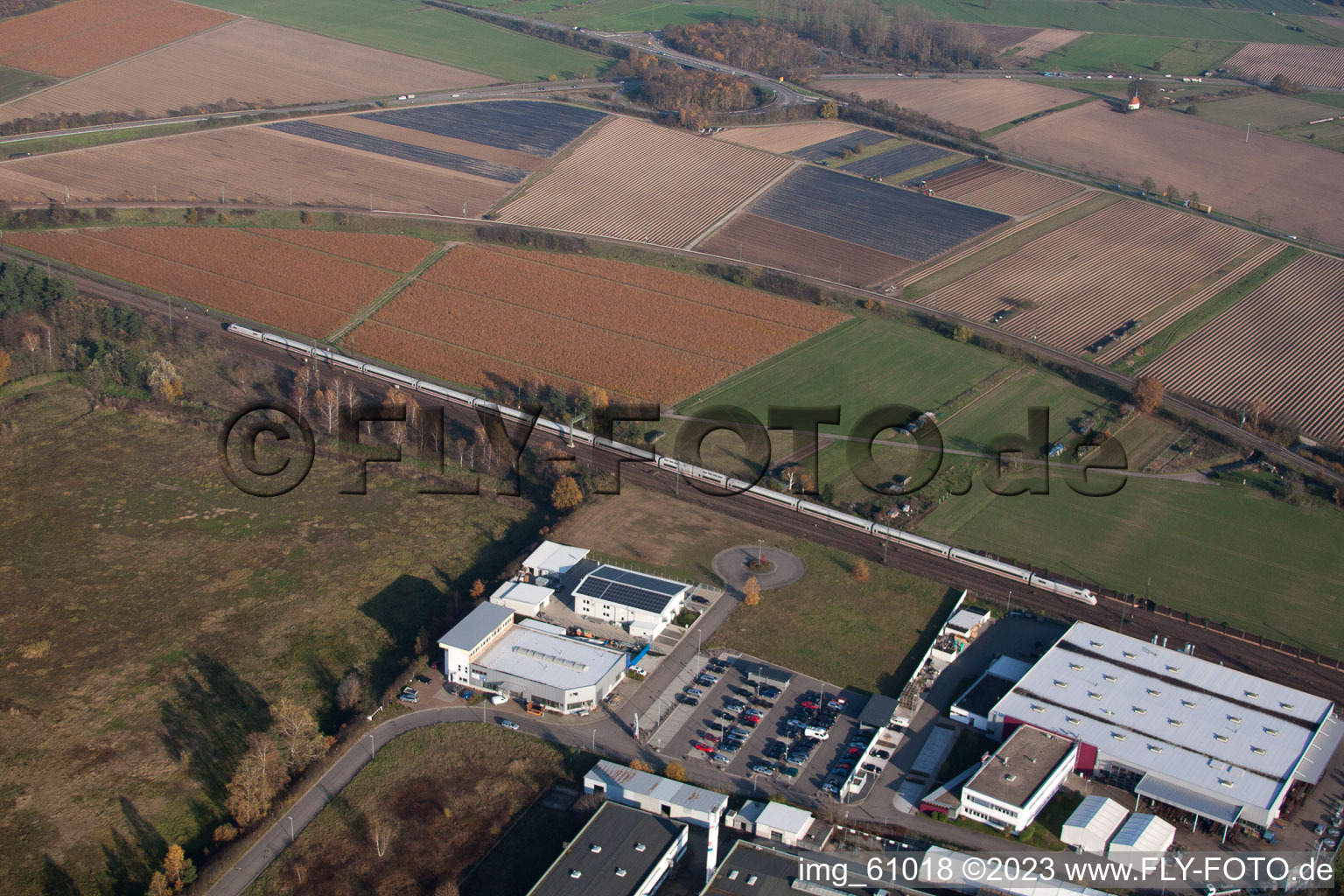 Quartier Neudorf in Graben-Neudorf dans le département Bade-Wurtemberg, Allemagne d'un drone