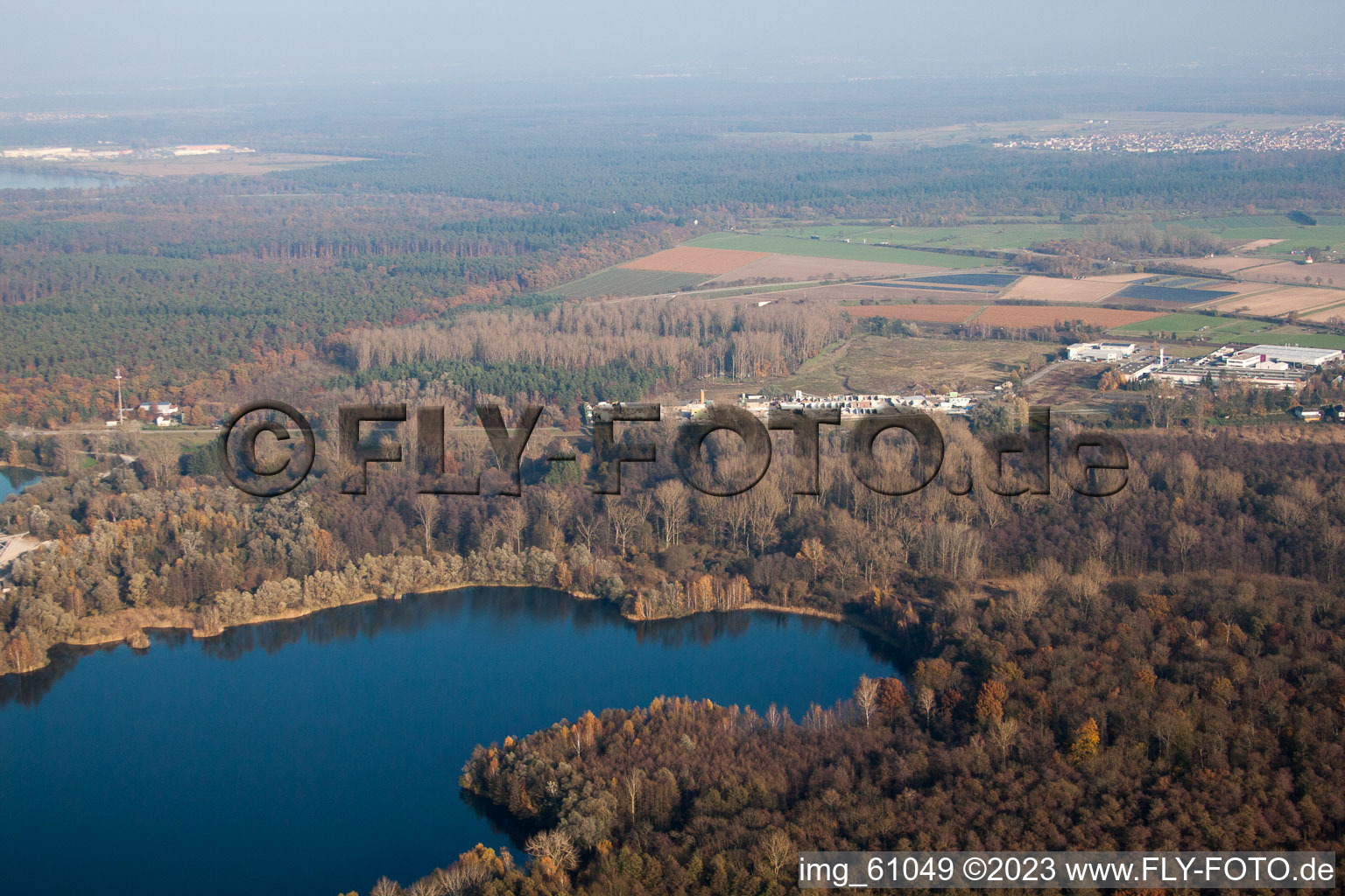 Vue oblique de Quartier Neudorf in Graben-Neudorf dans le département Bade-Wurtemberg, Allemagne