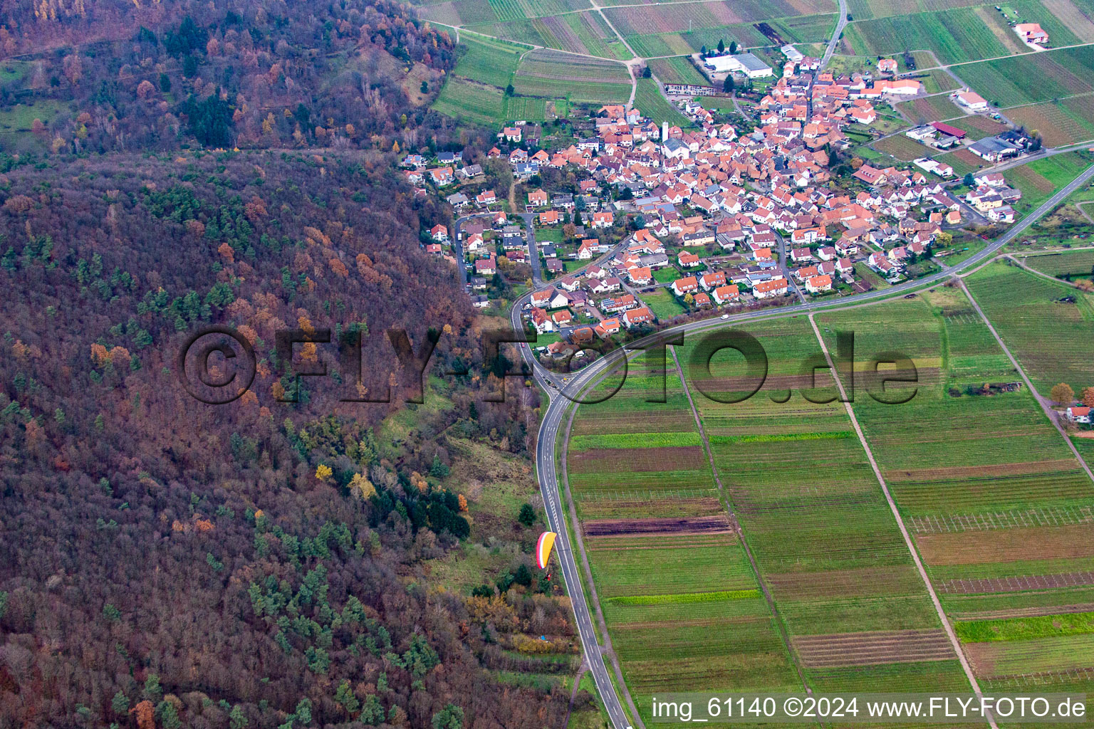 Eschbach dans le département Rhénanie-Palatinat, Allemagne d'en haut