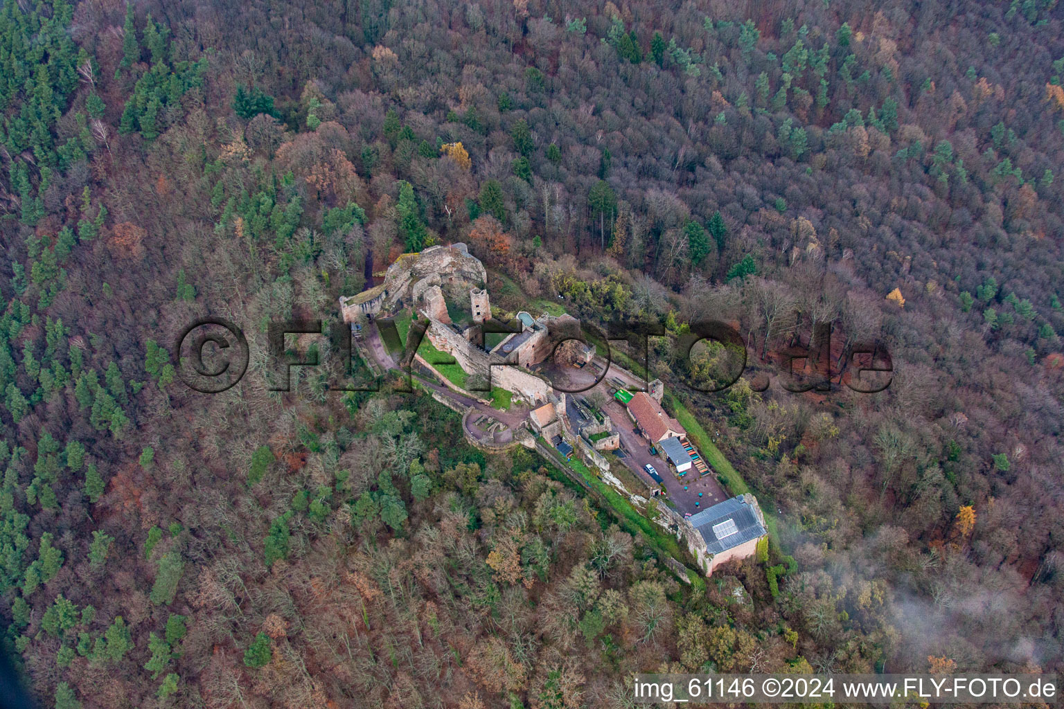 Vue d'oiseau de Eschbach dans le département Rhénanie-Palatinat, Allemagne