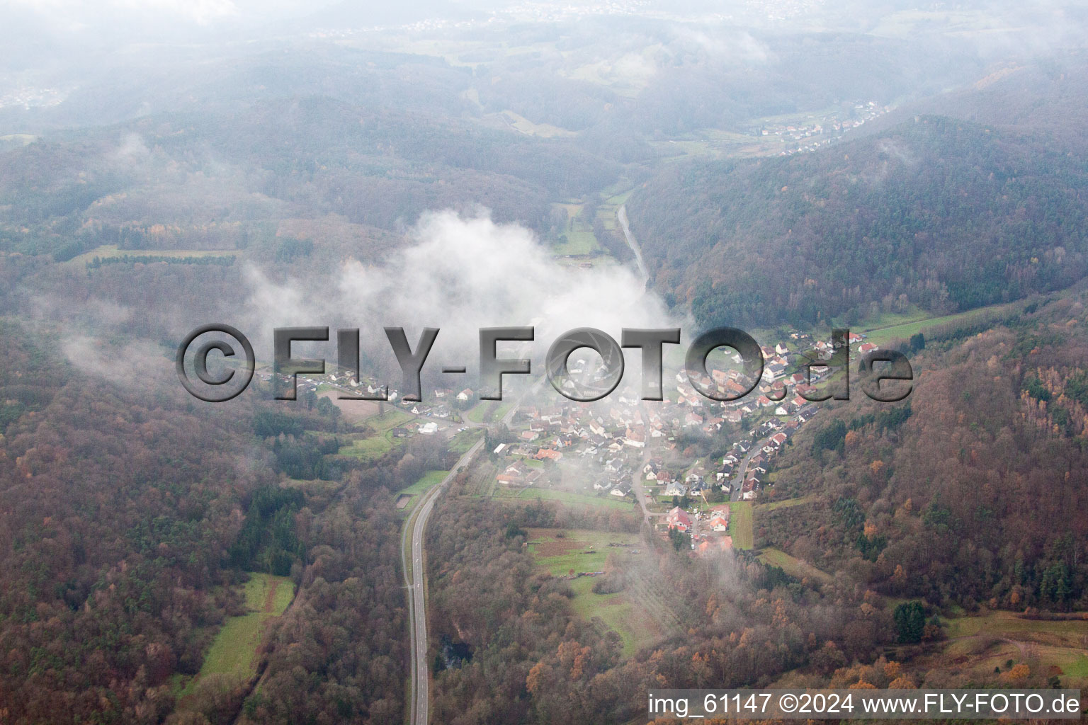 Photographie aérienne de Waldhambach dans le département Rhénanie-Palatinat, Allemagne