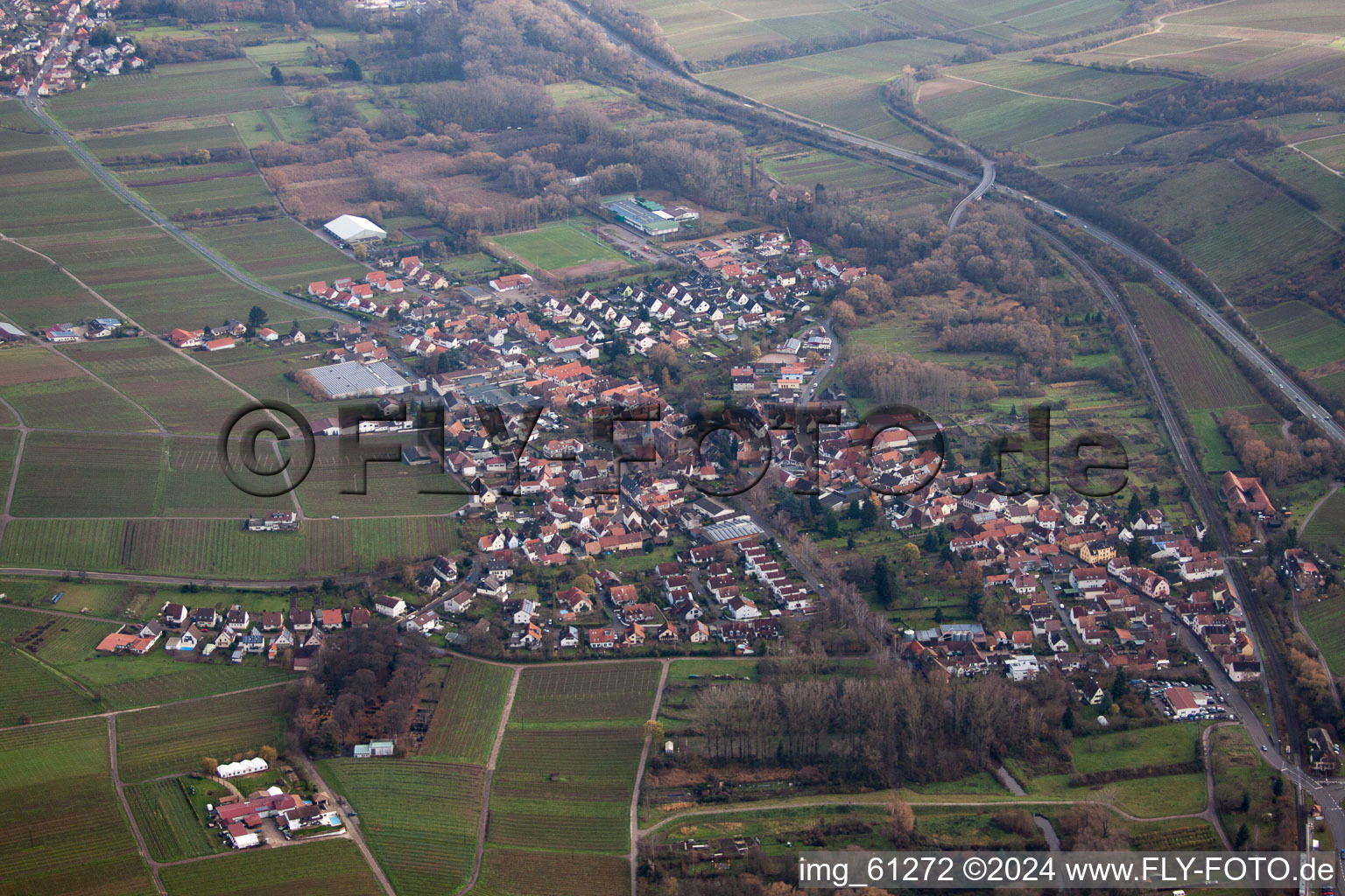 Siebeldingen dans le département Rhénanie-Palatinat, Allemagne vue du ciel