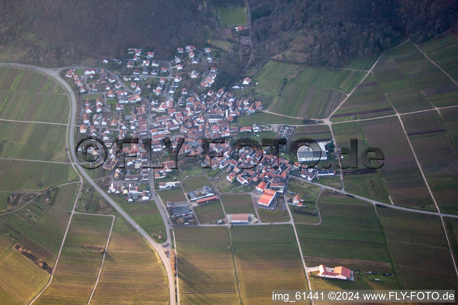 Enregistrement par drone de Eschbach dans le département Rhénanie-Palatinat, Allemagne