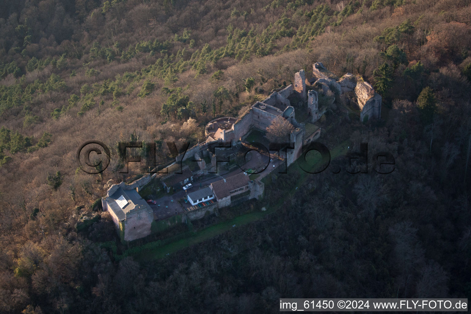 Photographie aérienne de Madenbourg à Eschbach dans le département Rhénanie-Palatinat, Allemagne