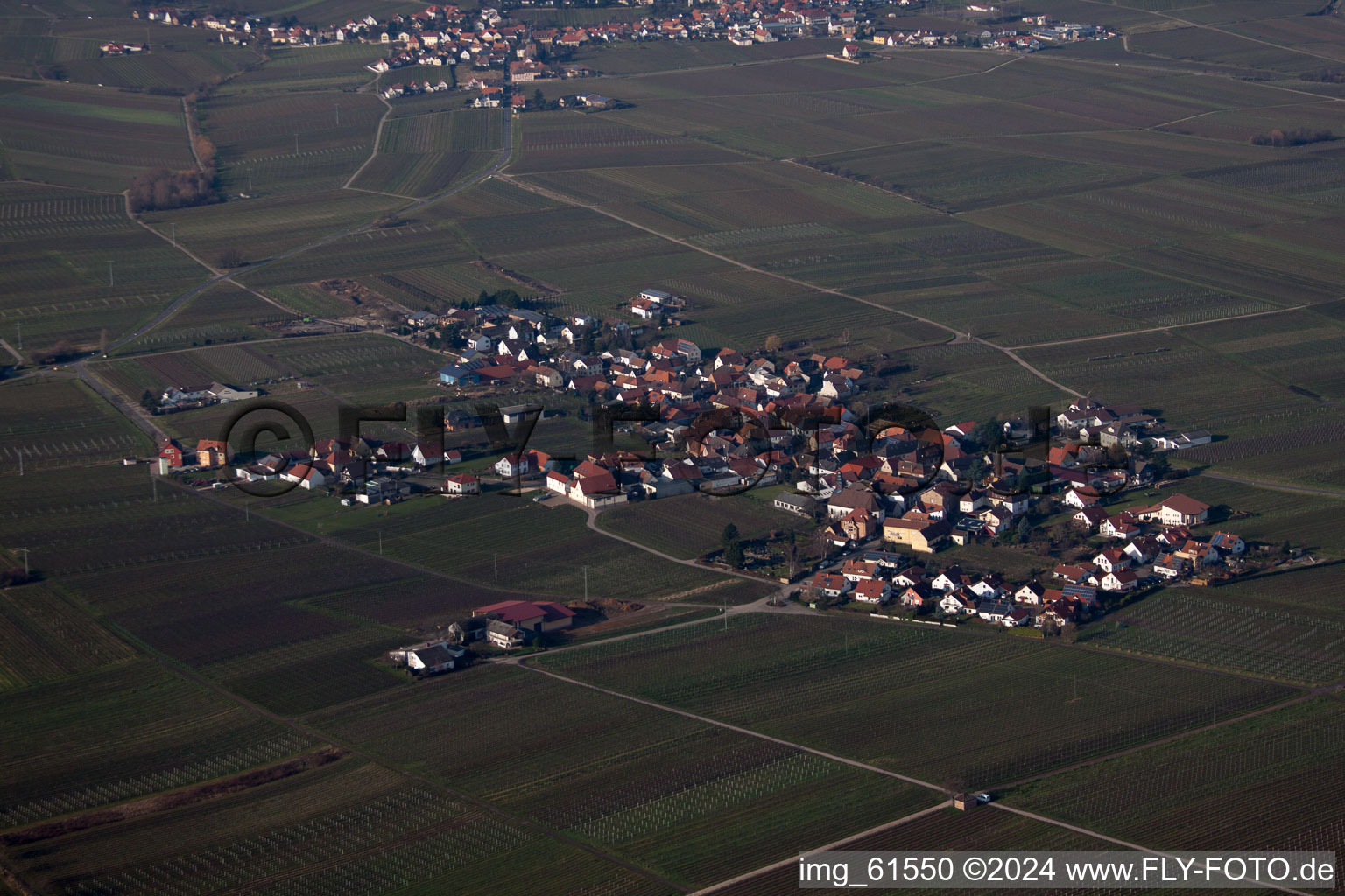 Enregistrement par drone de Flemlingen dans le département Rhénanie-Palatinat, Allemagne