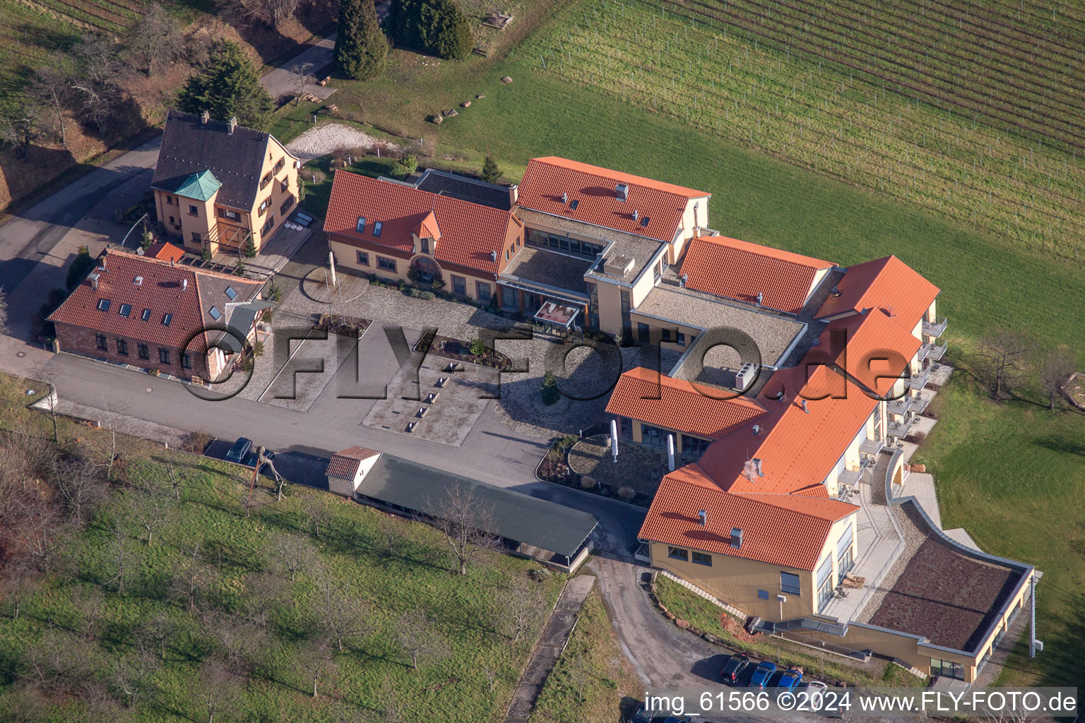 Hôtel de bien-être Alte Rebschule et Gasthaus Sesel à le quartier Rhodt in Rhodt unter Rietburg dans le département Rhénanie-Palatinat, Allemagne d'en haut