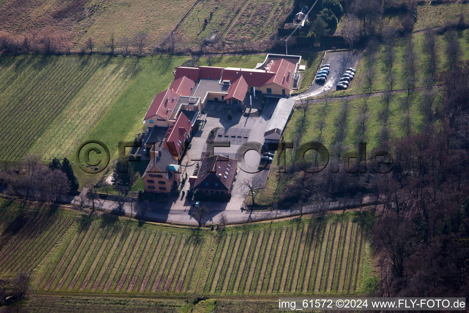 Vue oblique de Weyher in der Pfalz dans le département Rhénanie-Palatinat, Allemagne