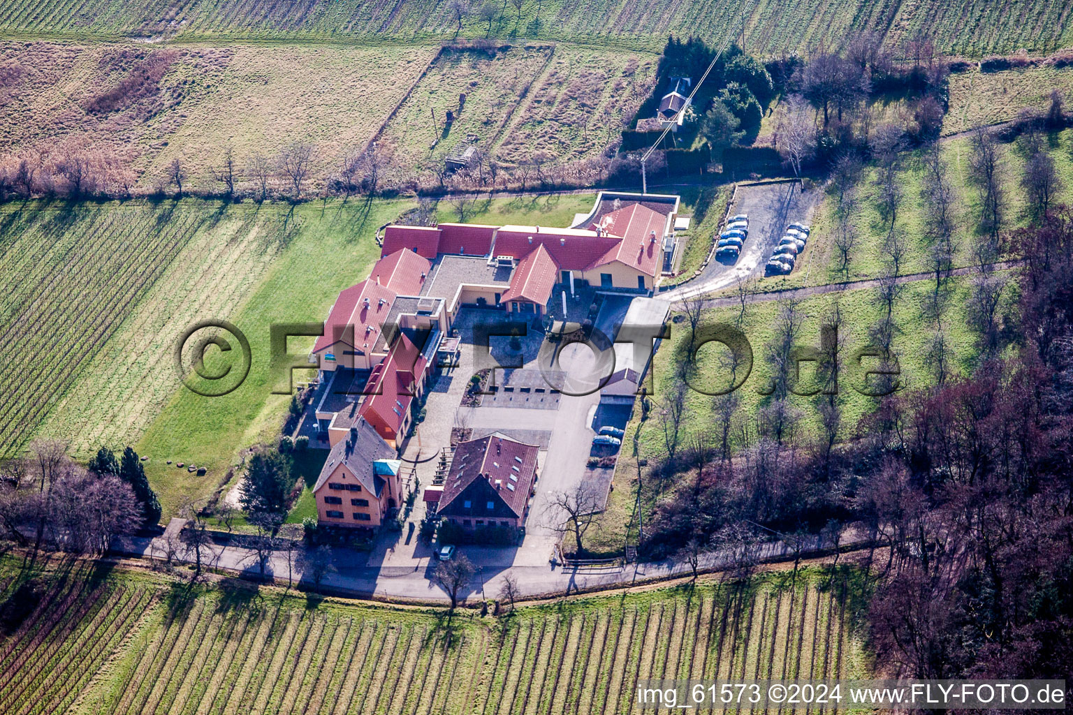 Hôtel de bien-être Alte Rebschule et Gasthaus Sesel à le quartier Rhodt in Rhodt unter Rietburg dans le département Rhénanie-Palatinat, Allemagne hors des airs