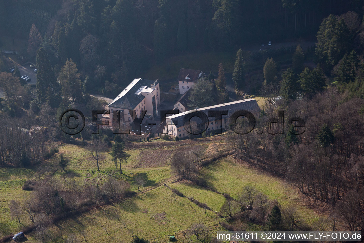 Vue oblique de Burrweiler, Buschmühle à Buschmühle dans le département Rhénanie-Palatinat, Allemagne