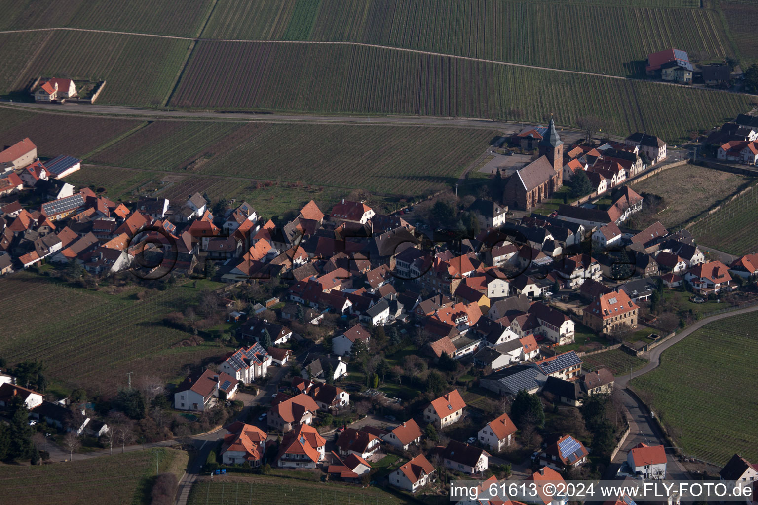 Image drone de Gleisweiler dans le département Rhénanie-Palatinat, Allemagne