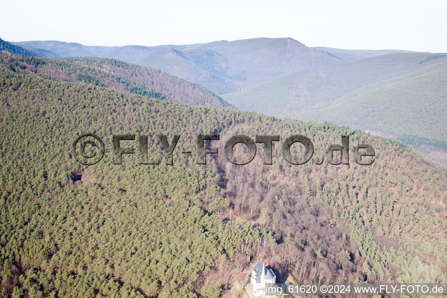 Vue aérienne de Gleisweiler dans le département Rhénanie-Palatinat, Allemagne