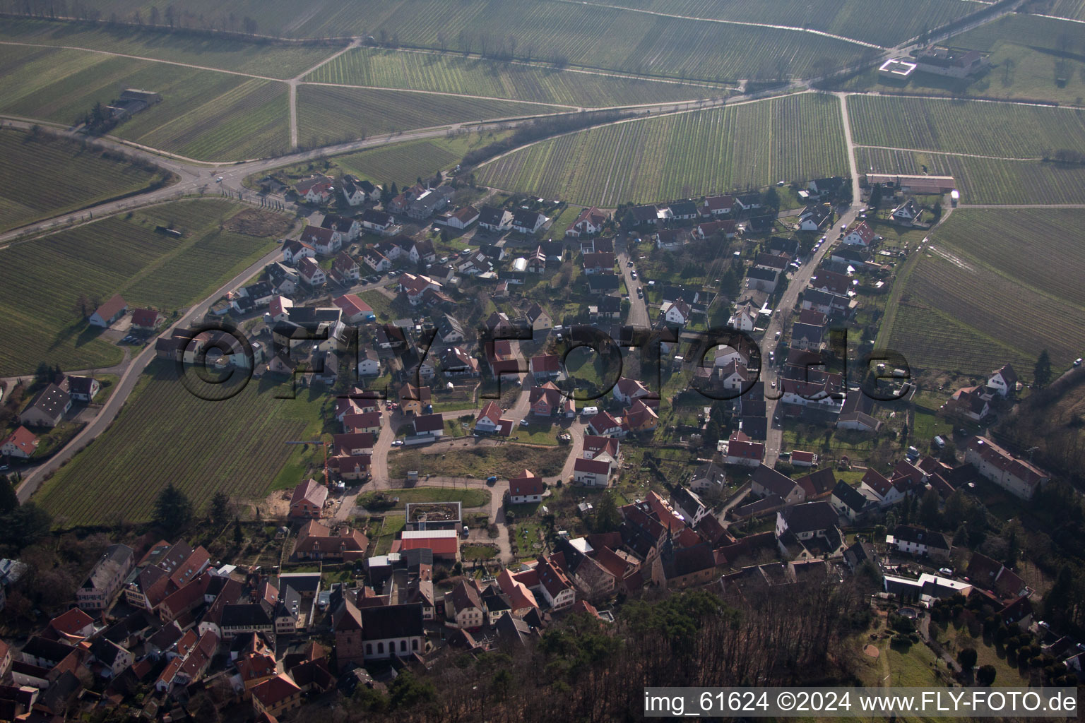 Gleisweiler dans le département Rhénanie-Palatinat, Allemagne d'en haut