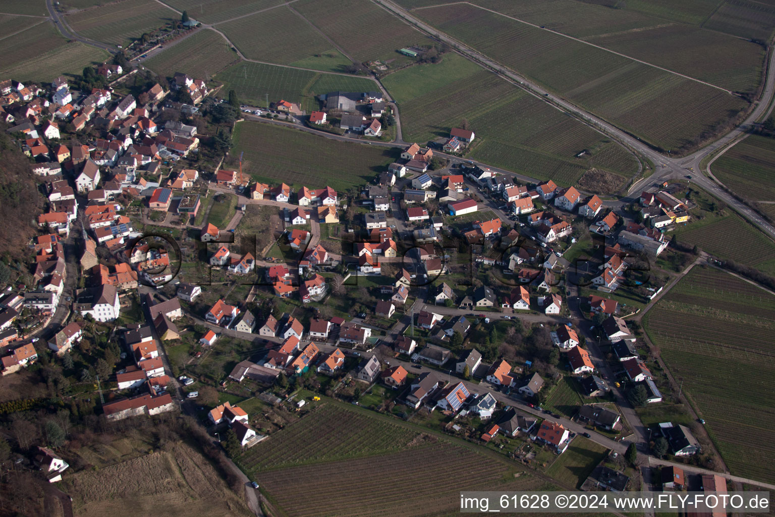 Gleisweiler dans le département Rhénanie-Palatinat, Allemagne vue d'en haut