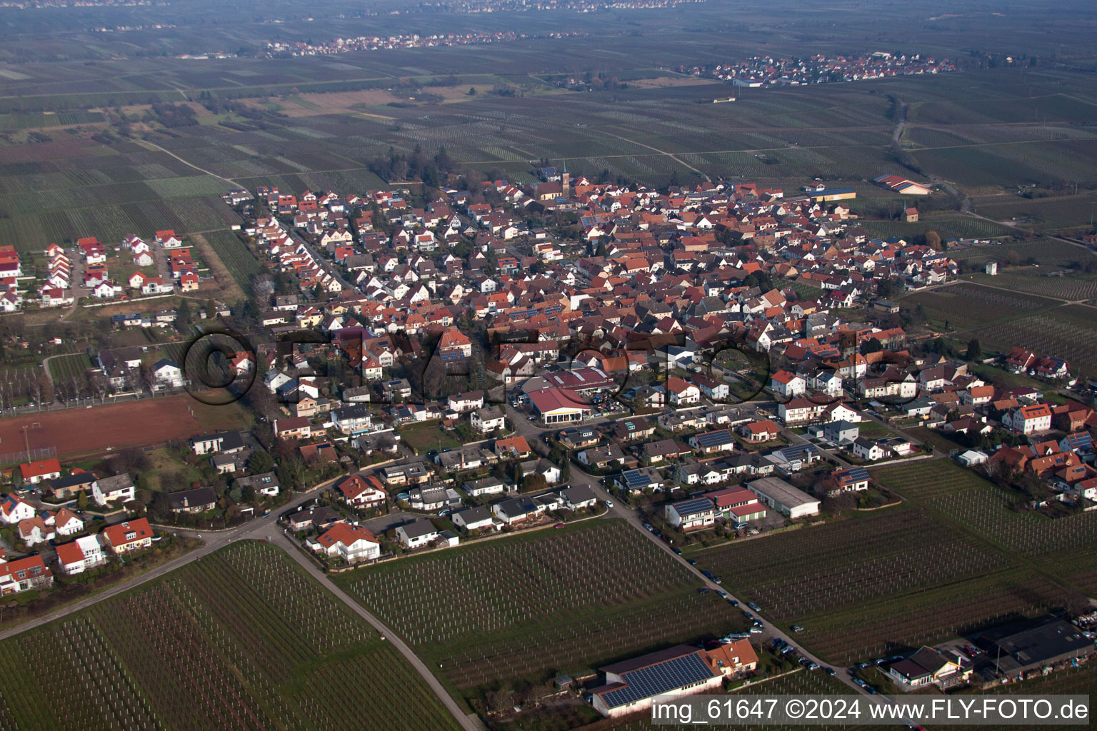 Vue aérienne de Quartier Nußdorf in Landau in der Pfalz dans le département Rhénanie-Palatinat, Allemagne