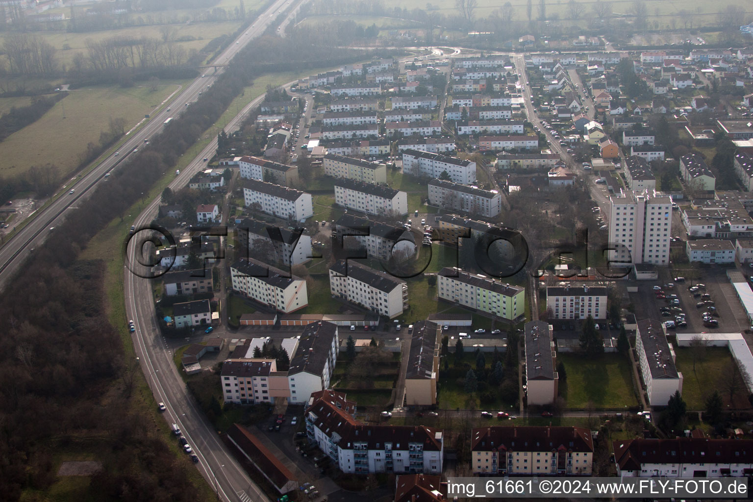 Vue aérienne de Horstring à Landau in der Pfalz dans le département Rhénanie-Palatinat, Allemagne