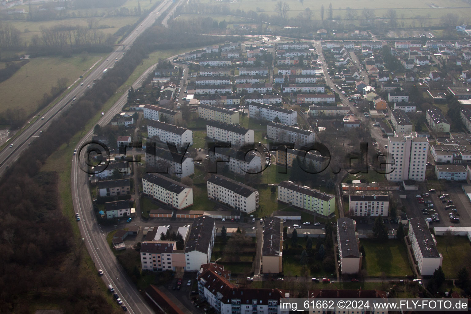 Vue aérienne de Horstring à Landau in der Pfalz dans le département Rhénanie-Palatinat, Allemagne