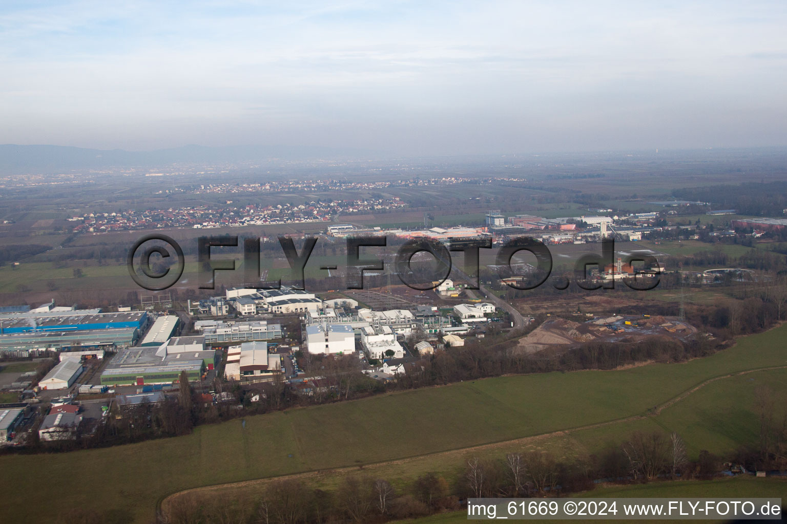 Photographie aérienne de Zone industrielle de Landau-Ost à Landau in der Pfalz dans le département Rhénanie-Palatinat, Allemagne