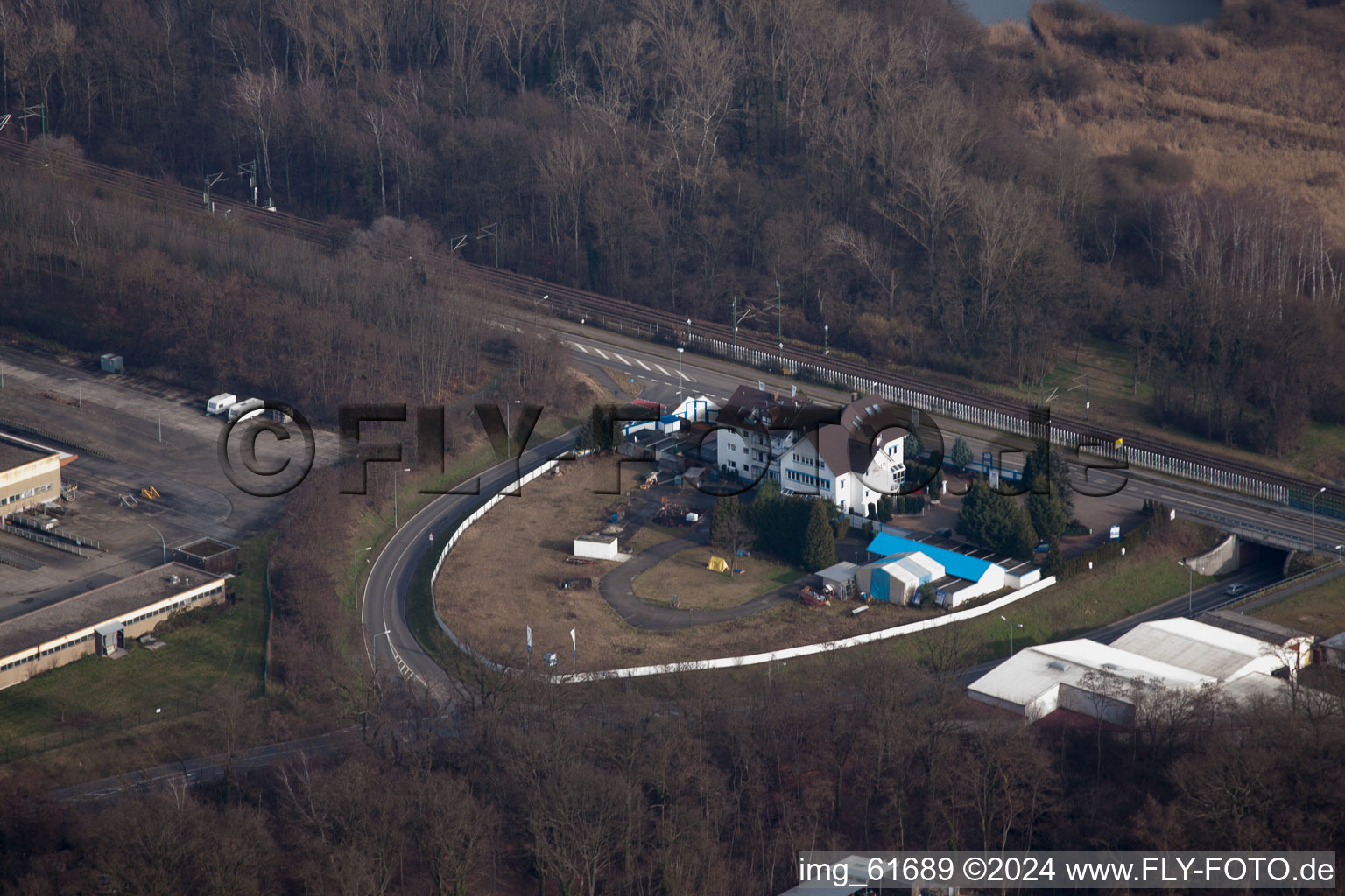 Germersheim dans le département Rhénanie-Palatinat, Allemagne vue d'en haut