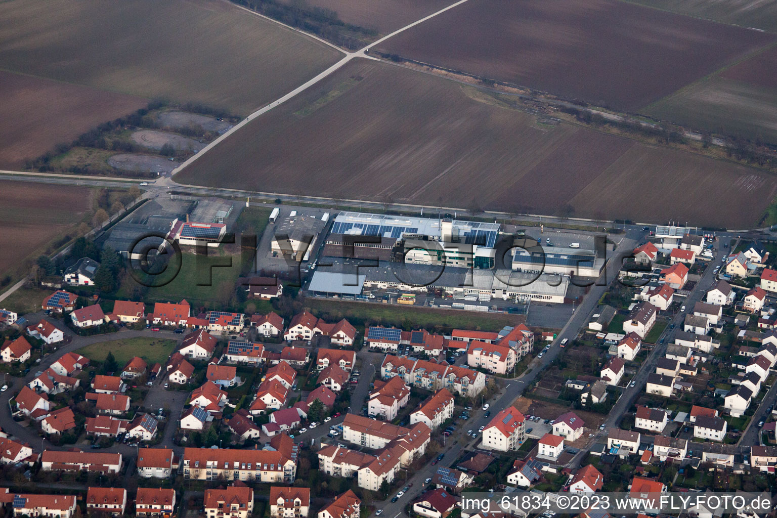 Quartier Herxheim in Herxheim bei Landau dans le département Rhénanie-Palatinat, Allemagne vue d'en haut