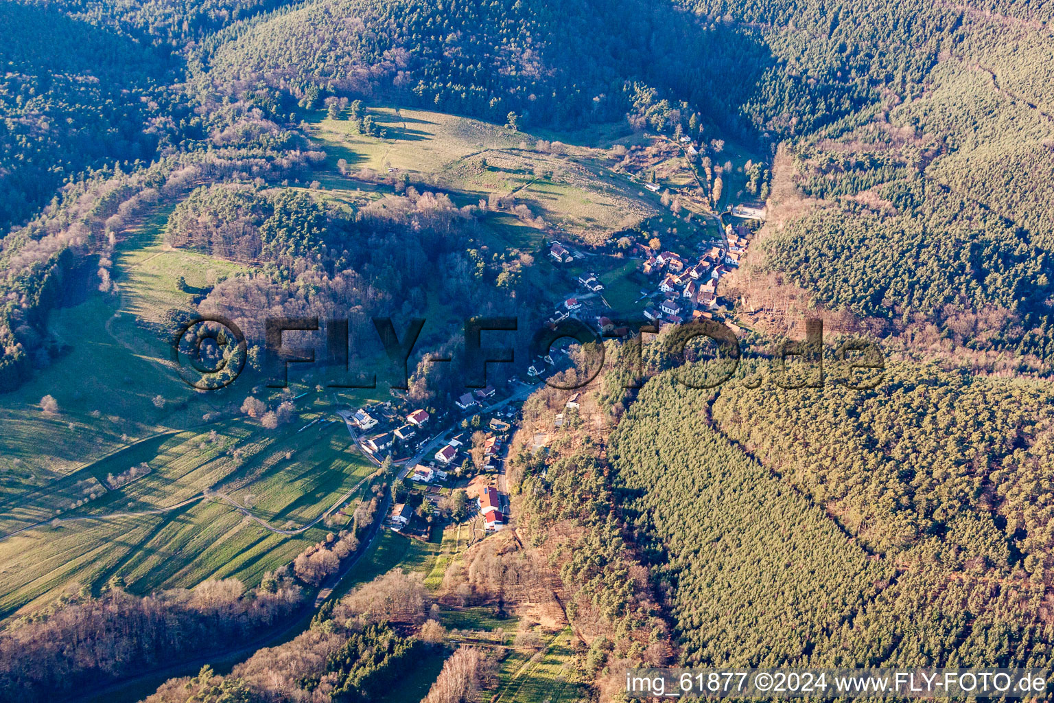 Vue oblique de Blankenborn dans le département Rhénanie-Palatinat, Allemagne