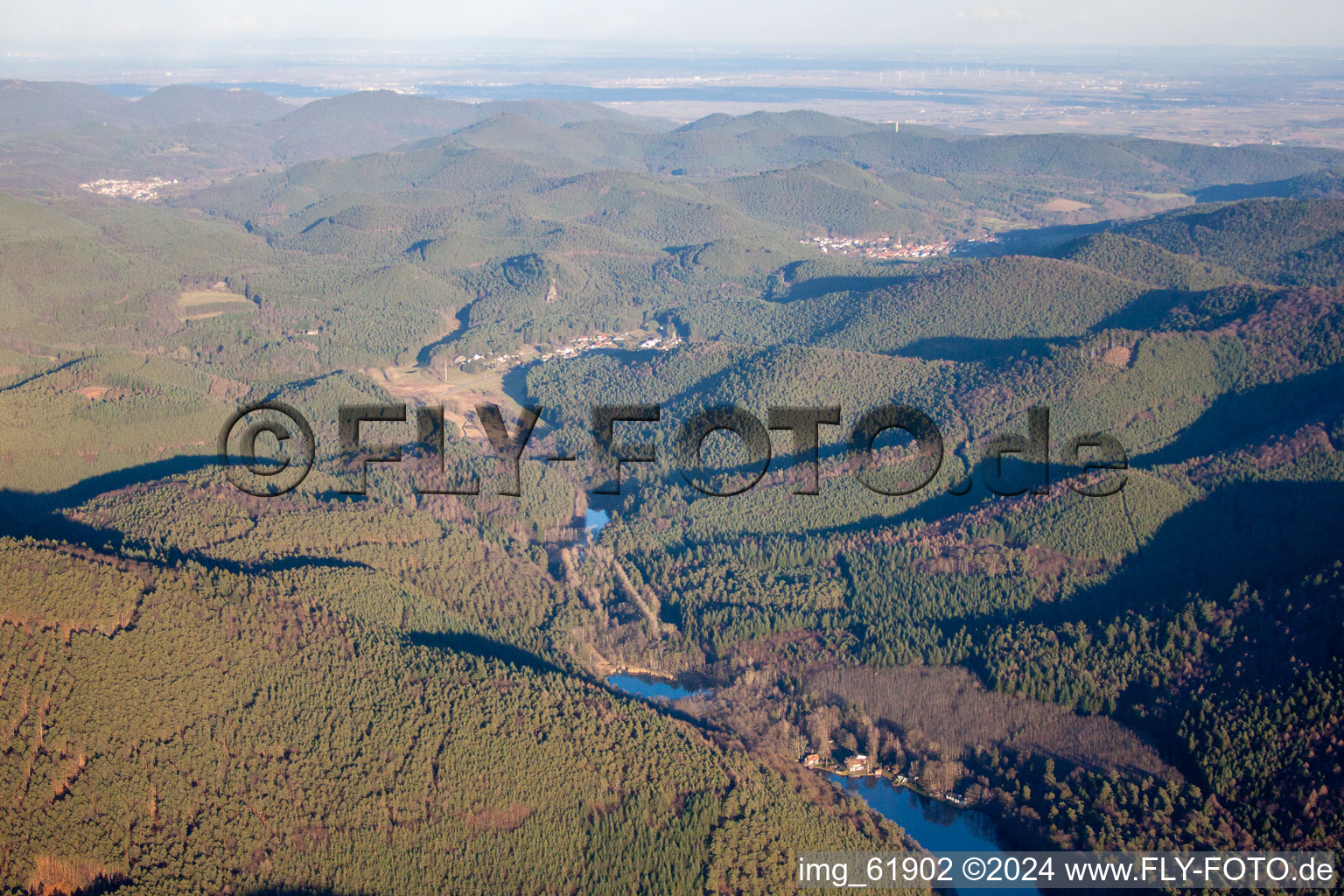 Niederschlettenbach dans le département Rhénanie-Palatinat, Allemagne vue du ciel