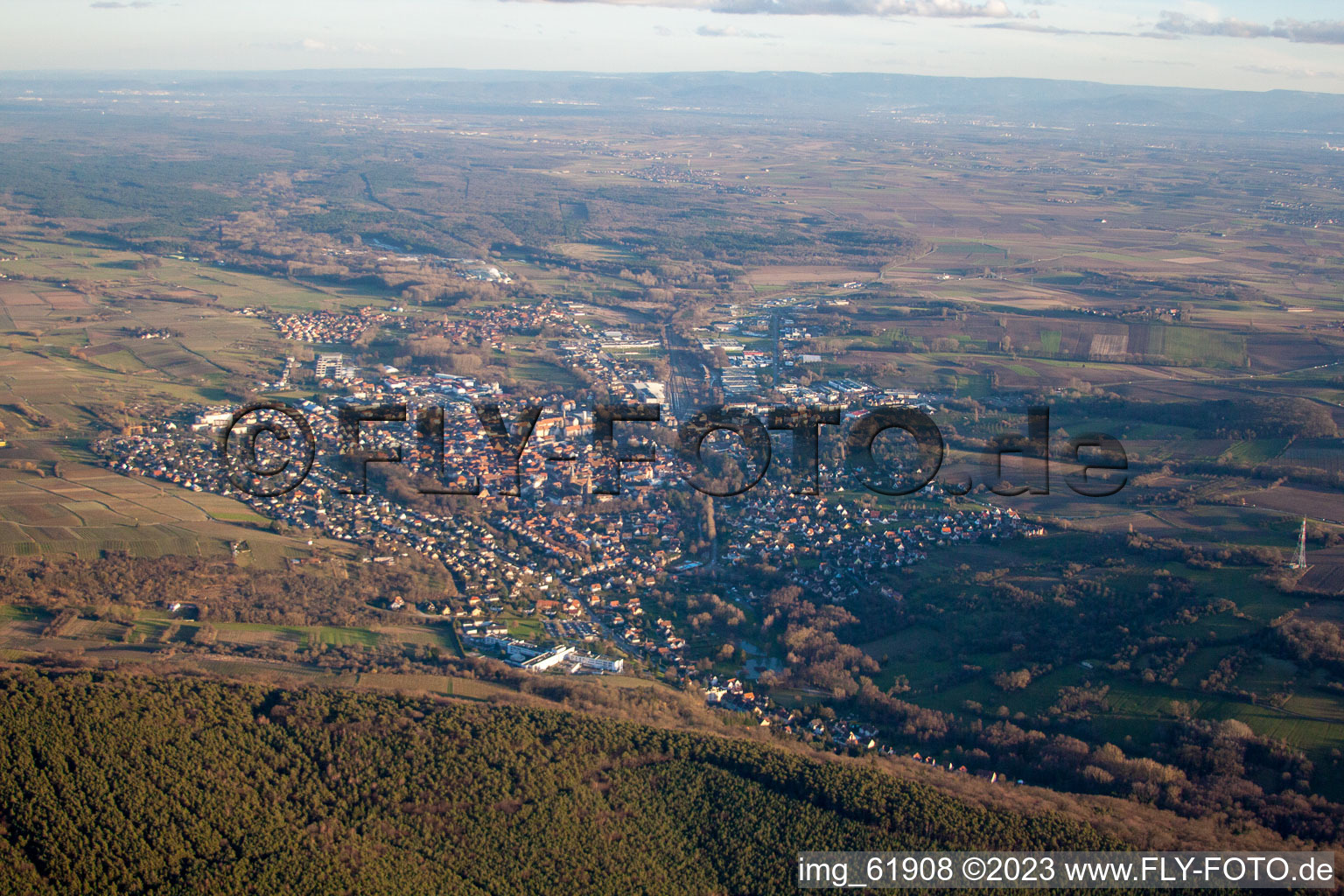 Photographie aérienne de De l'ouest à Wissembourg dans le département Bas Rhin, France