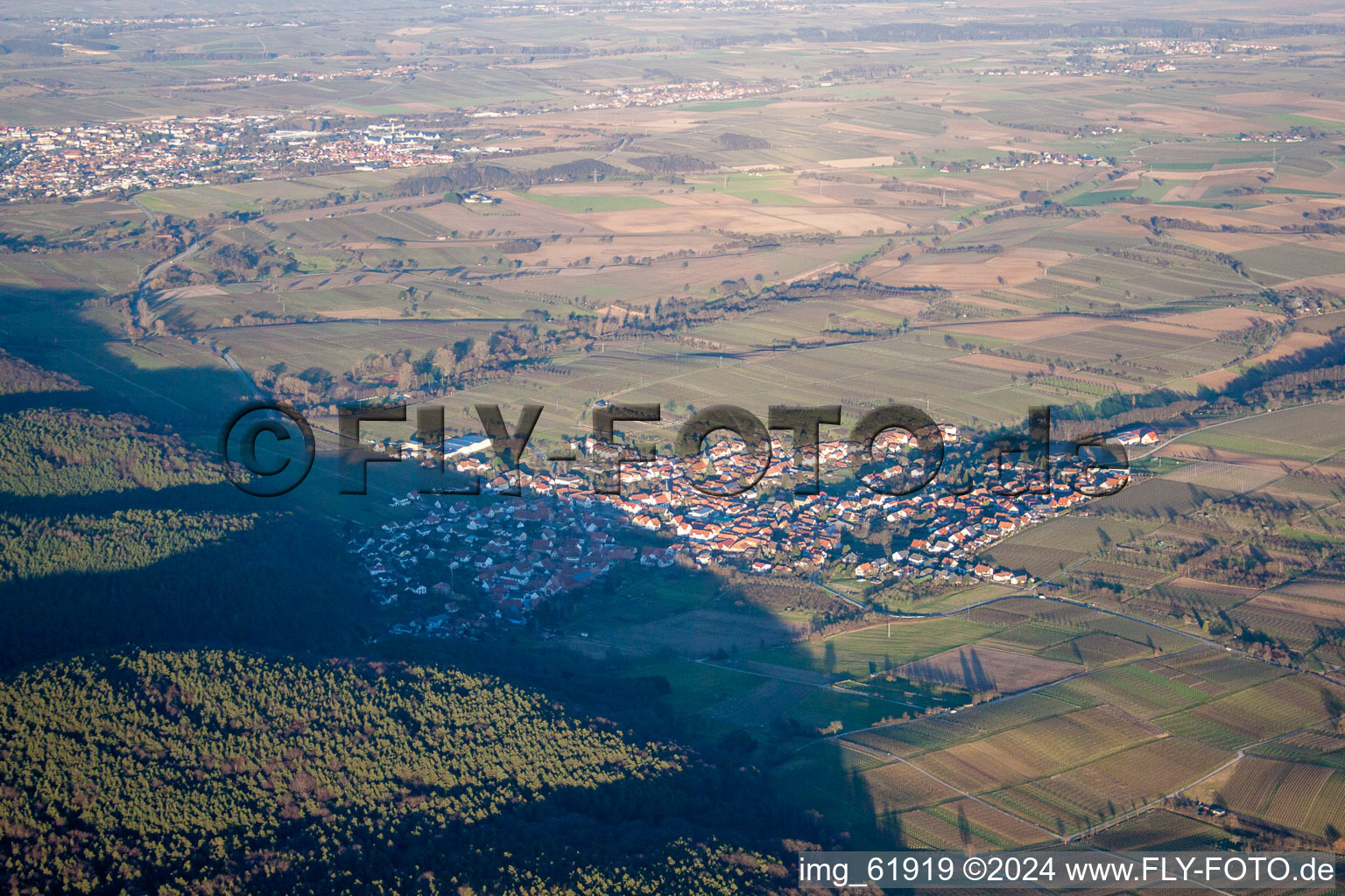 Image drone de Oberotterbach dans le département Rhénanie-Palatinat, Allemagne