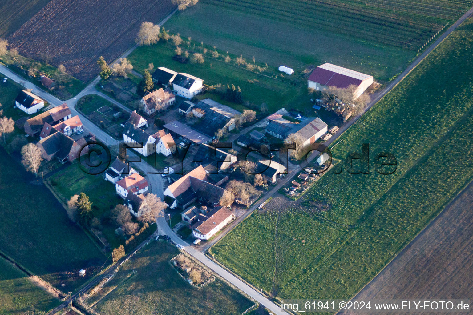 Quartier Deutschhof in Kapellen-Drusweiler dans le département Rhénanie-Palatinat, Allemagne vue du ciel