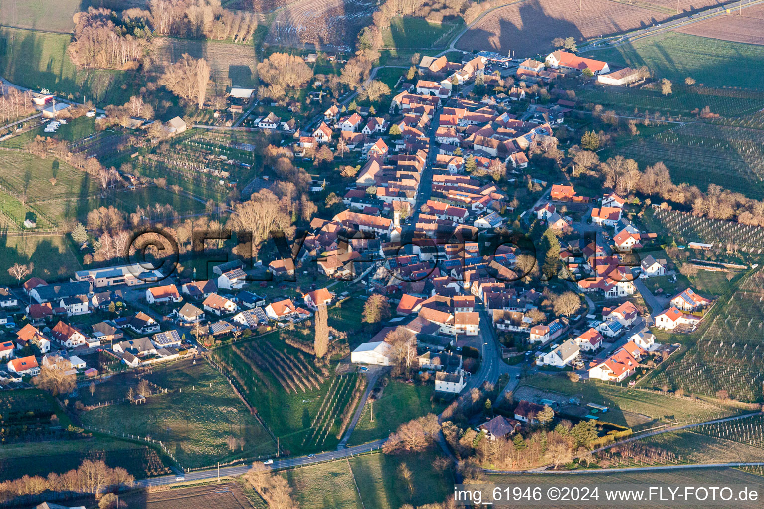 Photographie aérienne de Champs agricoles et surfaces utilisables à Oberhausen dans le département Rhénanie-Palatinat, Allemagne