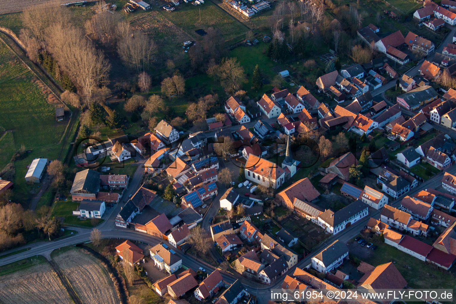 Vue aérienne de Barbelroth dans le département Rhénanie-Palatinat, Allemagne