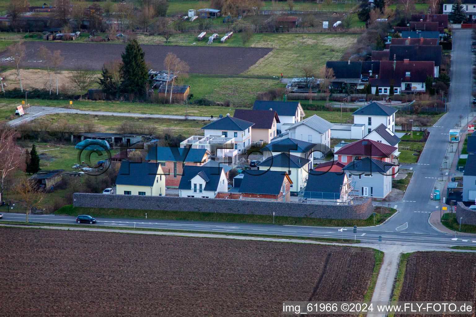 Minfeld dans le département Rhénanie-Palatinat, Allemagne d'en haut