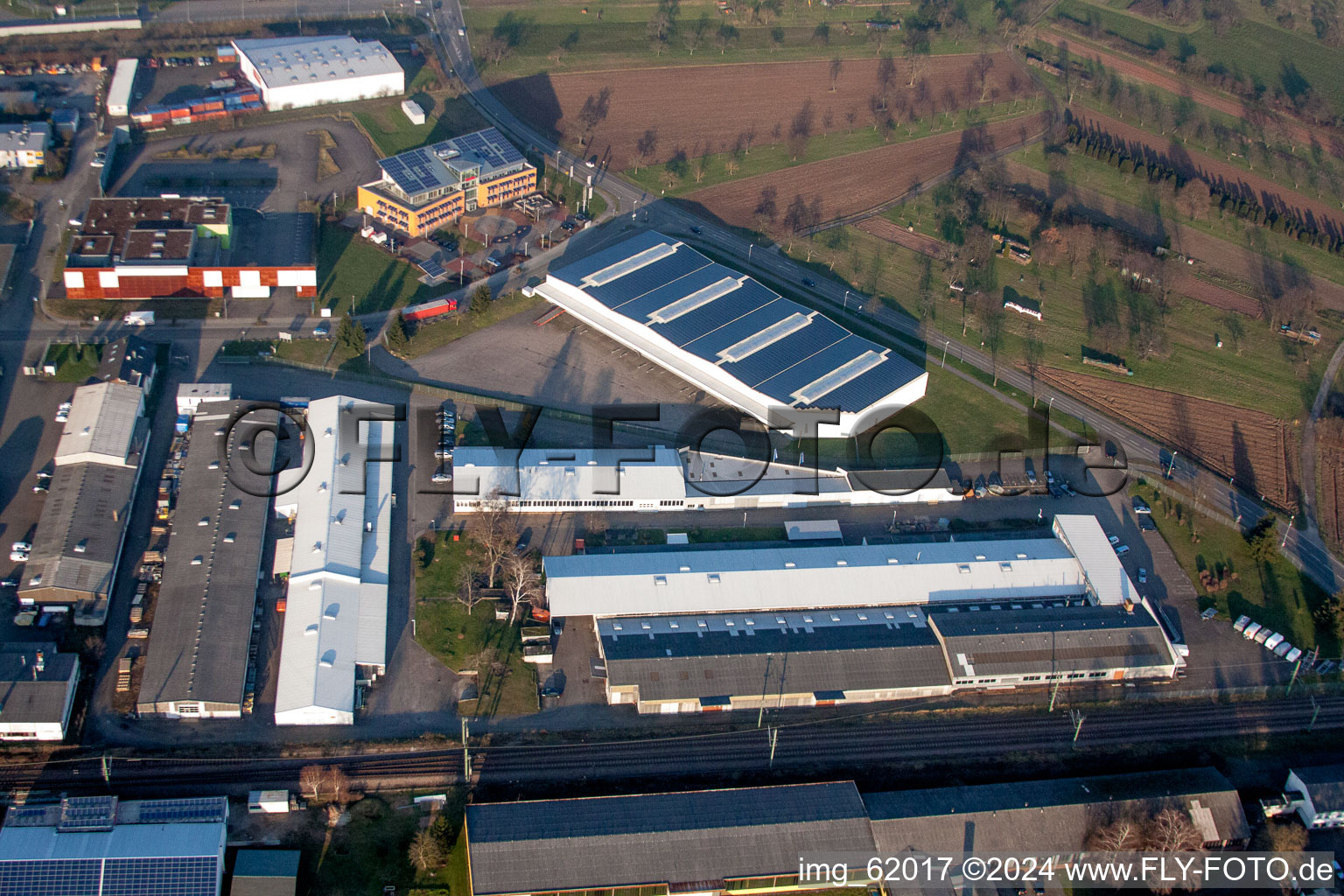 Vue aérienne de Site de l'usine Gebr. Held Hydraulik GmbH à Kuppenheim dans le département Bade-Wurtemberg, Allemagne