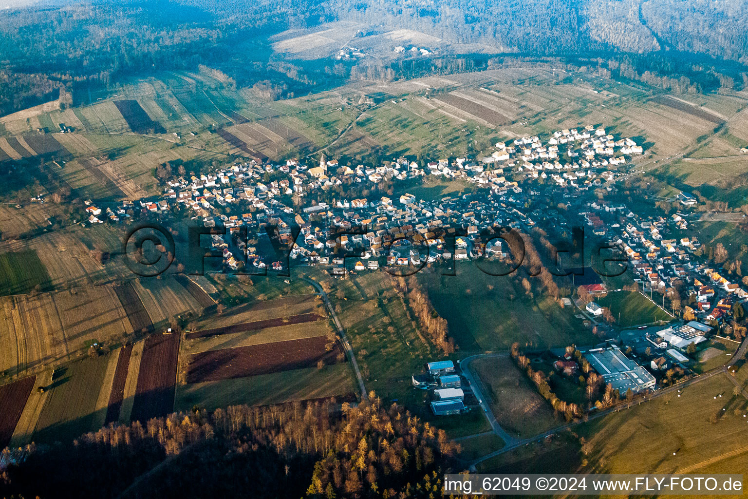 Image drone de Quartier Völkersbach in Malsch dans le département Bade-Wurtemberg, Allemagne