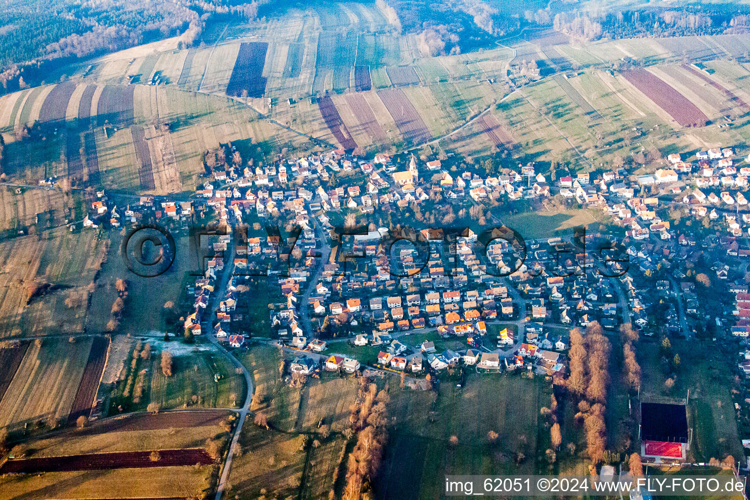 Quartier Völkersbach in Malsch dans le département Bade-Wurtemberg, Allemagne d'un drone