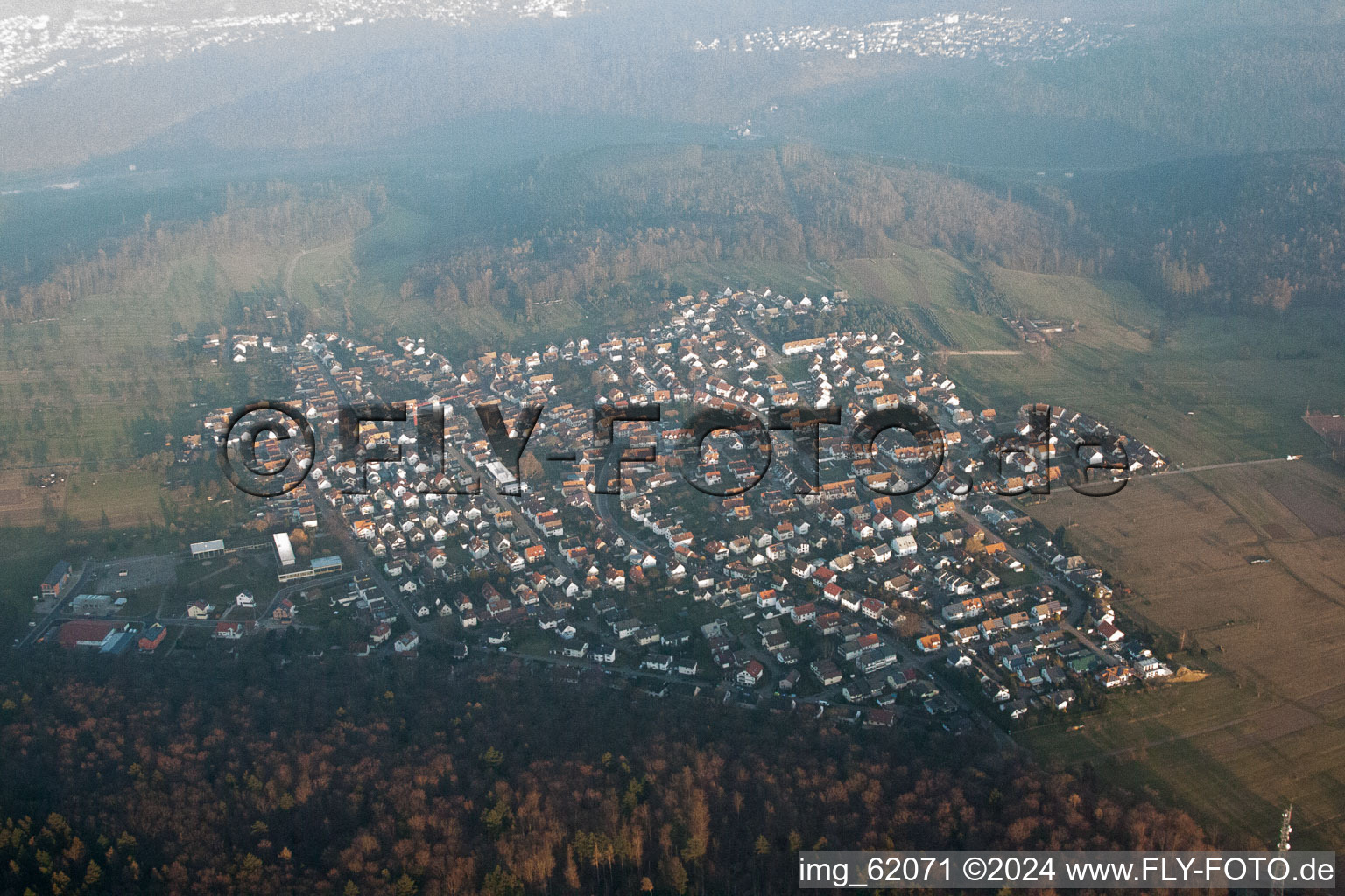 Quartier Spessart in Ettlingen dans le département Bade-Wurtemberg, Allemagne vu d'un drone