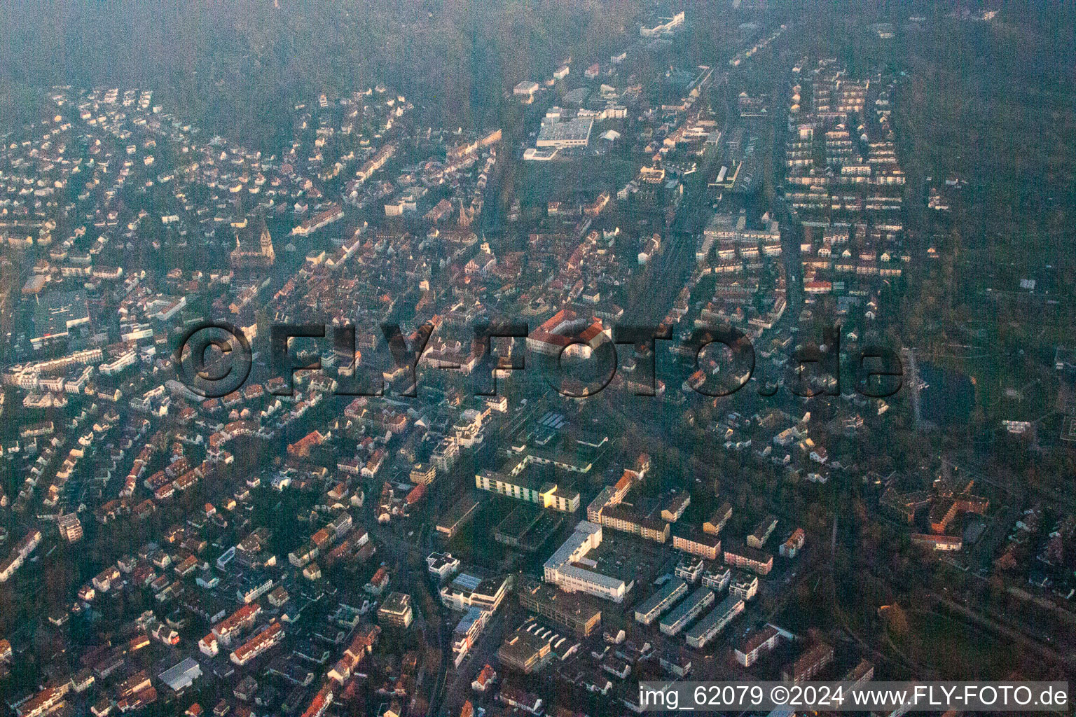 Vue aérienne de Ettlingen dans le département Bade-Wurtemberg, Allemagne