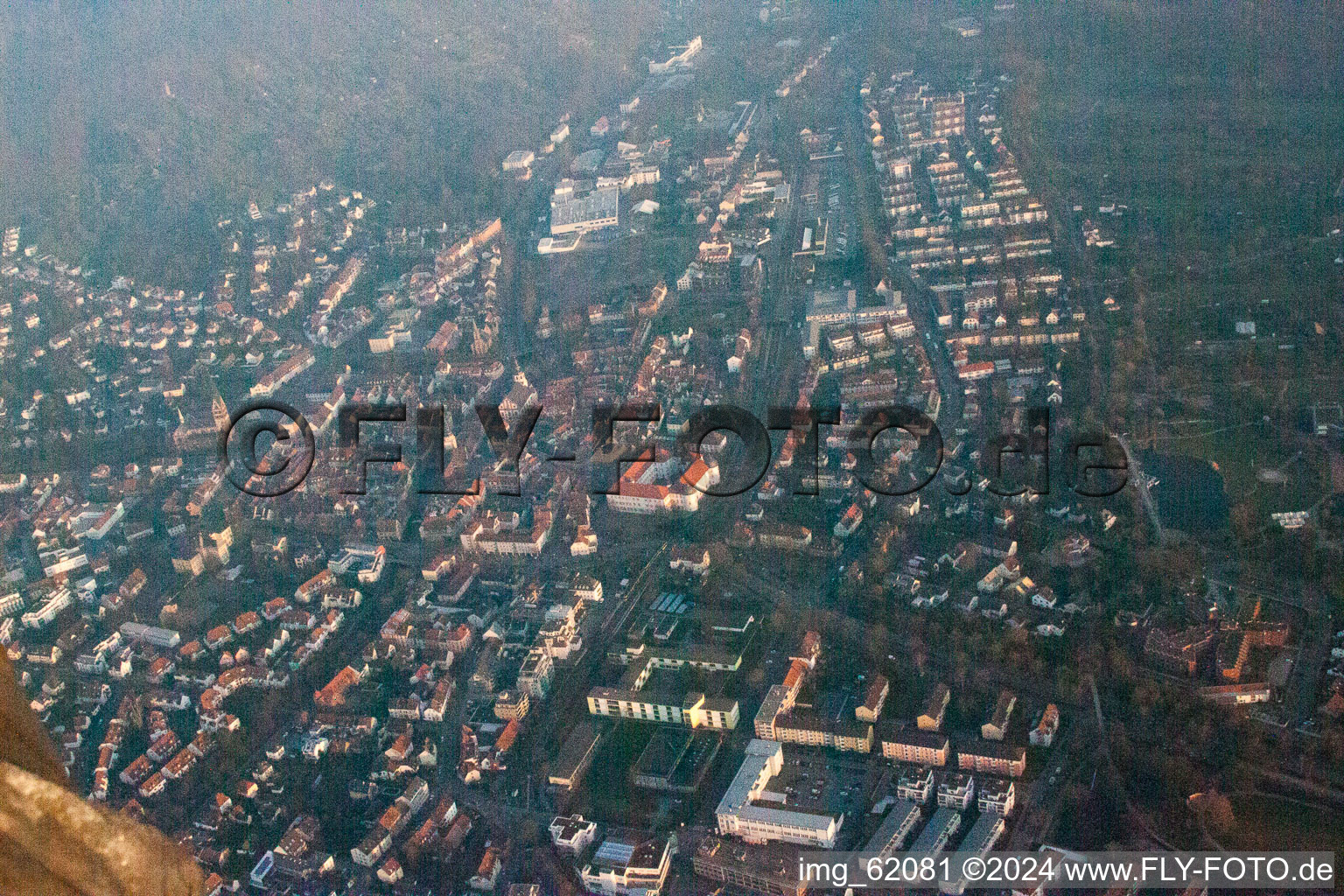 Vue oblique de Ettlingen dans le département Bade-Wurtemberg, Allemagne