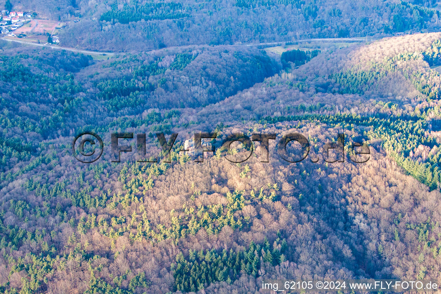 Photographie aérienne de Escalader un rocher à Waldhambach dans le département Rhénanie-Palatinat, Allemagne